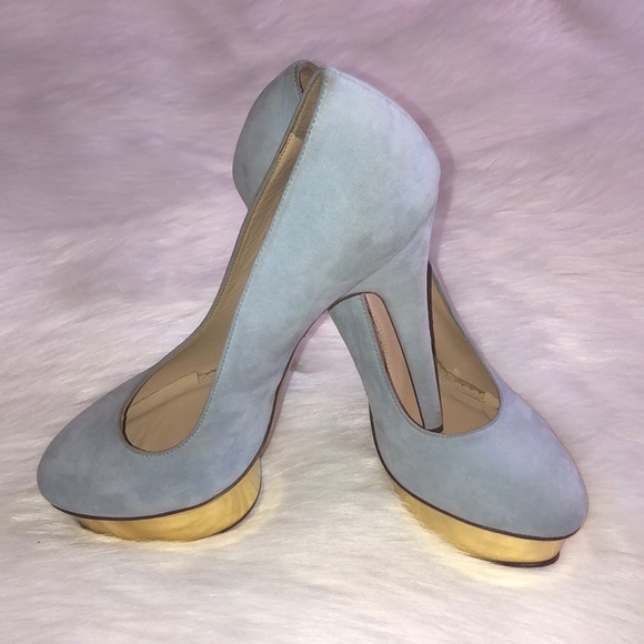 Charlotte Olympia Shoes - Charlotte Olympia Dolly Periwinkle Heels